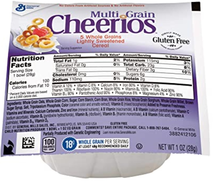 Cheerios  96 Bowls per case (Multi-Grain)
