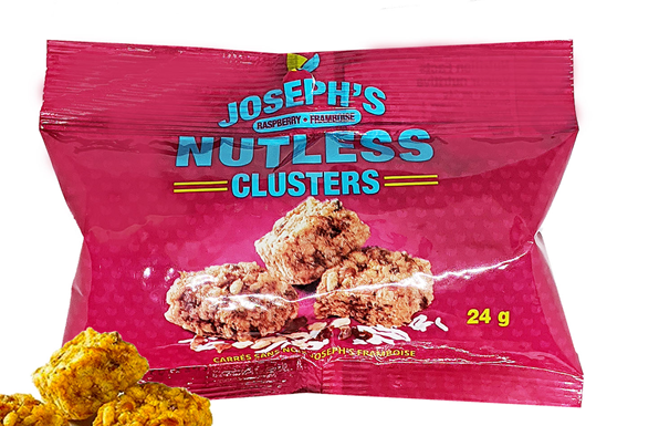 Josephs Nutless Clusters Raspberry 48/case